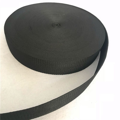 چین PP نوار سیاه و سفید رنگ پلاستیکی وب بند برای صندلی های پاتخت 50mm عرض 50g / M تامین کننده