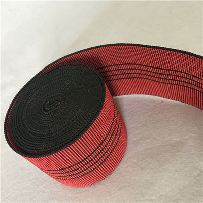 چین 3 اینچ مبل الاستیک 70 میلی متر عرض قرمز 50٪ -60٪ طول با خطوط سیاه تامین کننده